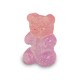 Resin gummy bear kraal 17mm glitter Multicolor pink